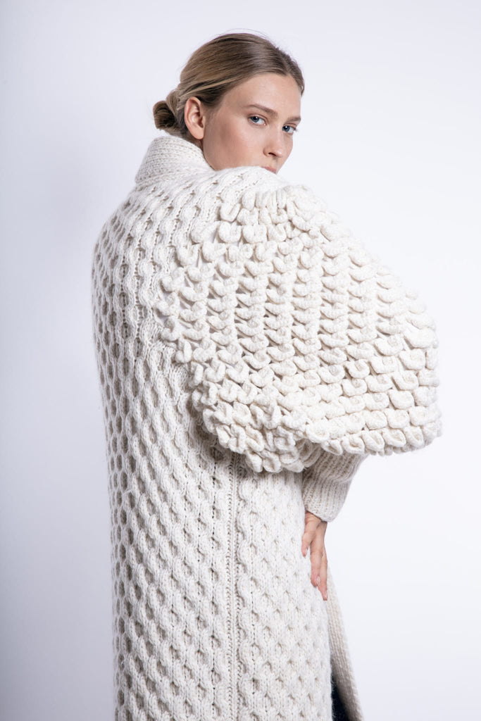 Exclusive Hand Knitted Eva Cashmere Coat