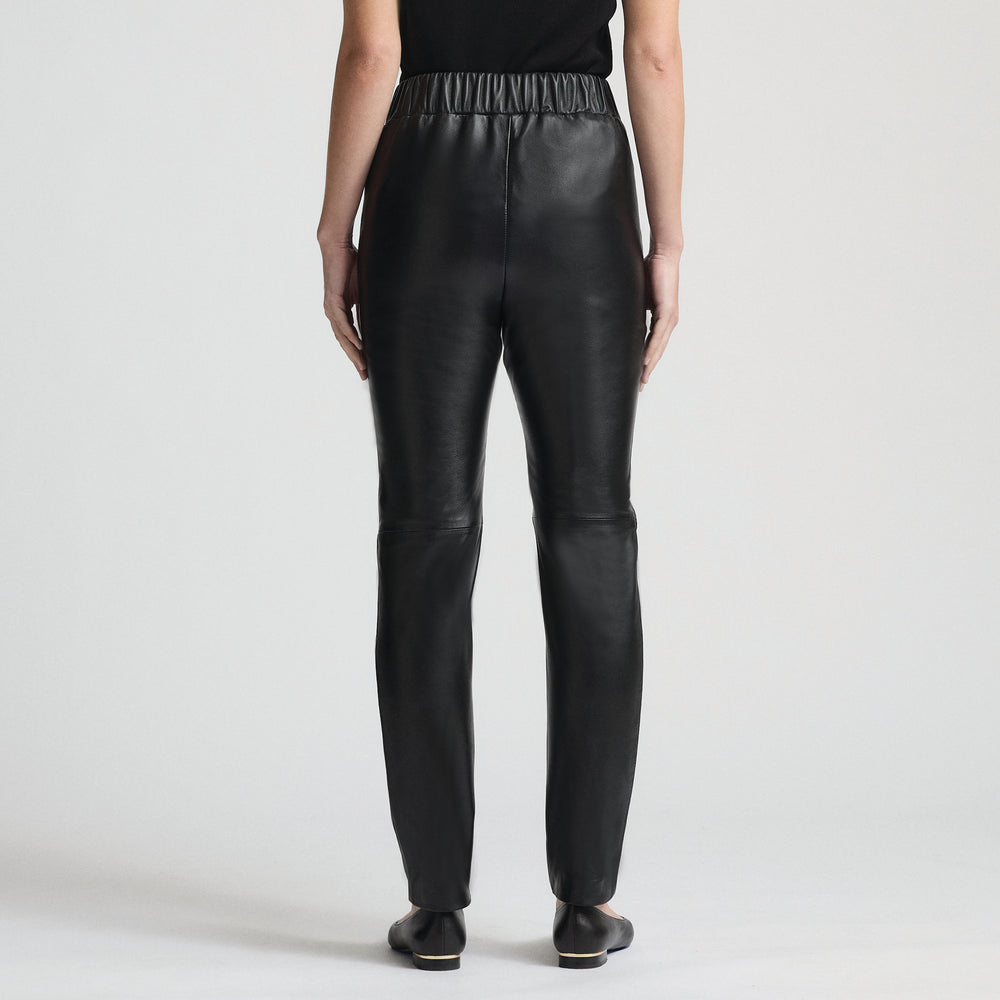 Ava Black Leather Pant