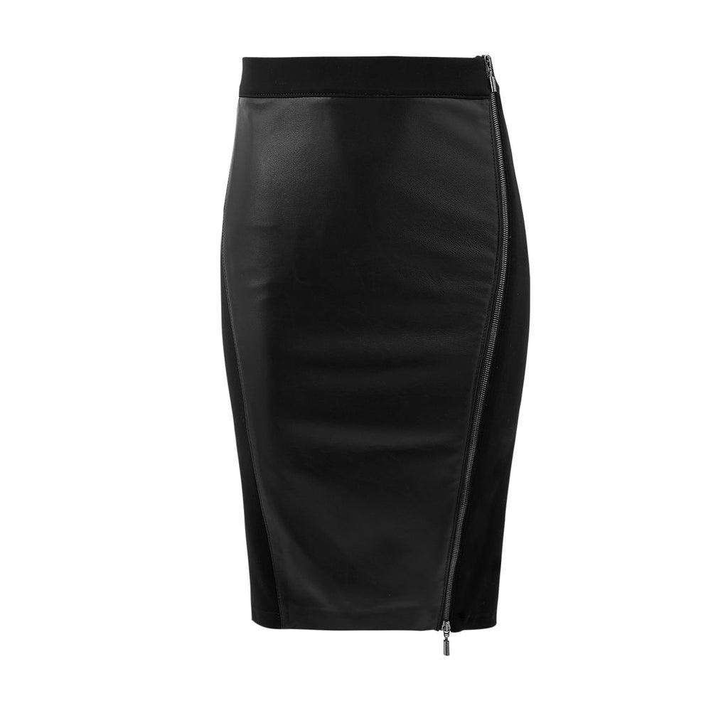 Scarlett Leather Ponte Skirt