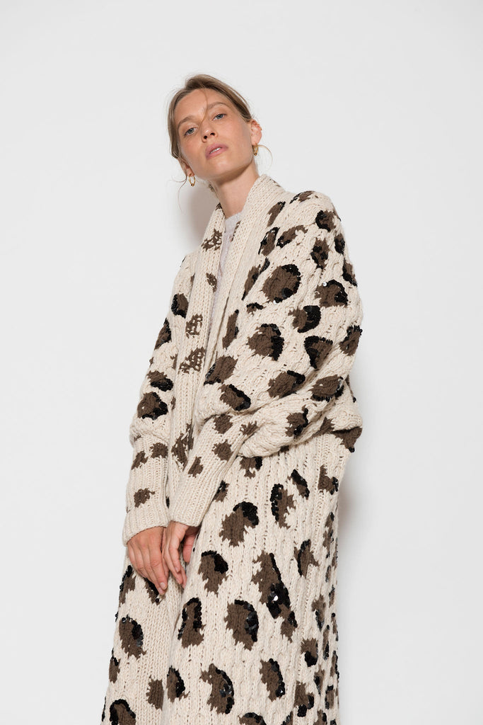 Letanne Aurora Leopard Cashmere Coat
