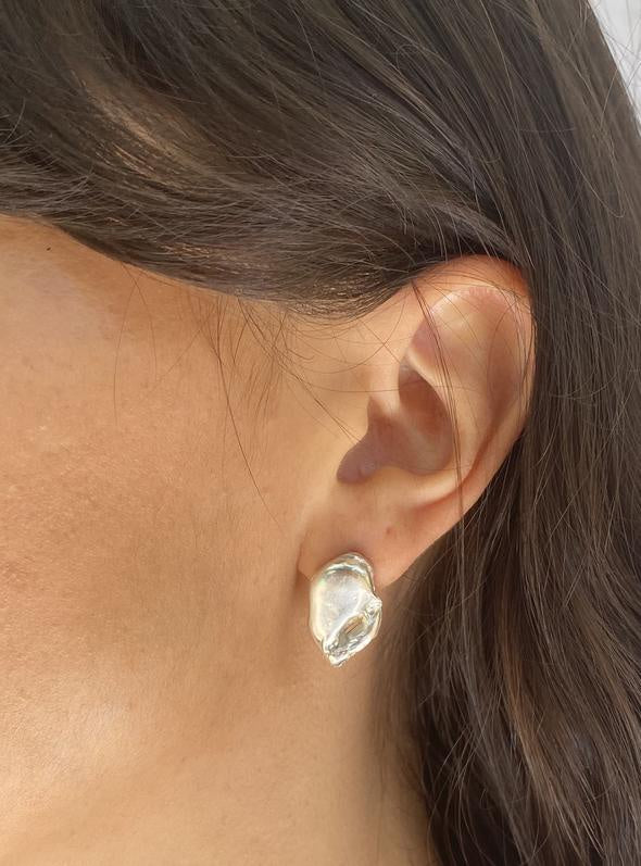 Mandorla Earrings Silver