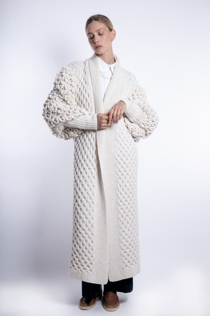 Exclusive Hand Knitted Eva Cashmere Coat