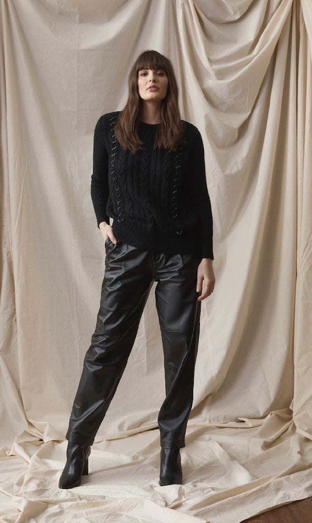 Harry Leather Pant Black